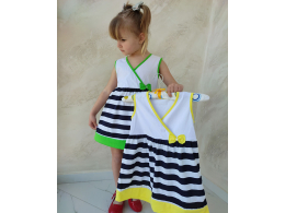 Платье детское для девочки  (ПЛ-28 кулир полоска)